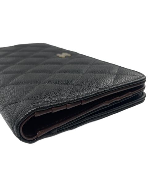 CHANEL（シャネル）CHANEL (シャネル) Matelasse Classic Long Zip Wallet マトラッセ クラシックロングジップ ウォレット ブラックの古着・服飾アイテム