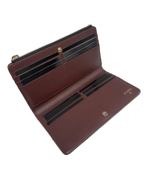 CHANEL（シャネル）CHANEL (シャネル) Matelasse Classic Long Zip Wallet マトラッセ クラシックロングジップ ウォレット ブラックの古着・服飾アイテム