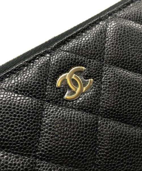CHANEL（シャネル）CHANEL (シャネル) Matelasse Classic Long Zip Wallet マトラッセ クラシックロングジップ ウォレット ブラックの古着・服飾アイテム