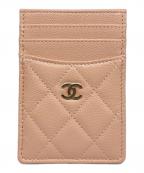 CHANELシャネル）の古着「マトラッセ パスケース Matelassé Card Case」｜ピンクベージュ