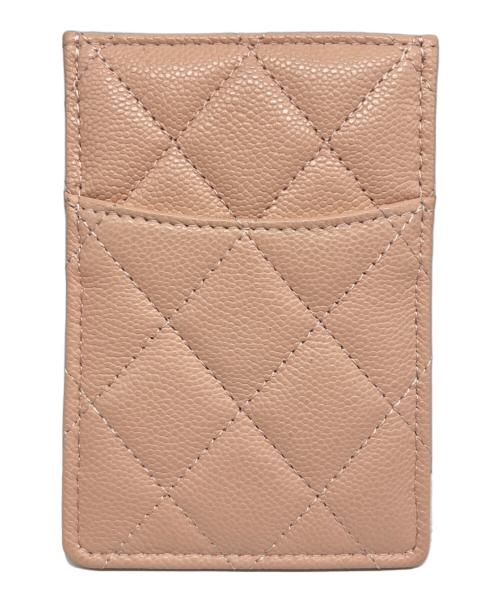 CHANEL（シャネル）CHANEL (シャネル) マトラッセ パスケース Matelassé Card Case ピンクベージュの古着・服飾アイテム