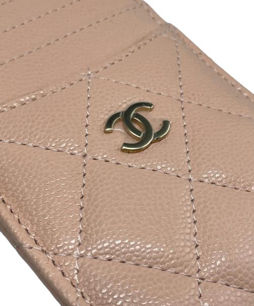 CHANEL（シャネル）CHANEL (シャネル) マトラッセ パスケース Matelassé Card Case ピンクベージュの古着・服飾アイテム
