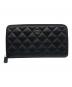 CHANEL（シャネル）の古着「Matelasse Classic Long Zip Wallet マトラッセ クラシックロングジップ ウォレット 」｜ブラック