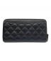 CHANEL (シャネル) Matelasse Classic Long Zip Wallet マトラッセ クラシックロングジップ ウォレット  ブラック：130000円