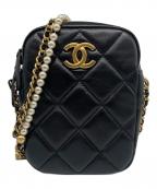 CHANELシャネル）の古着「Matelassé Mini Camera Bag マトラッセ ミニ カメラバッグ/AS2857」｜ブラック