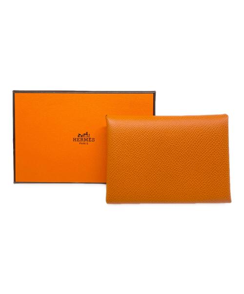 HERMES（エルメス）HERMES (エルメス) カルヴィ デュオ Calvi Duo オレンジの古着・服飾アイテム