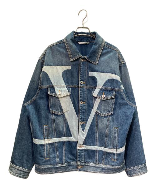 VALENTINO（ヴァレンティノ）VALENTINO (ヴァレンティノ) Vロゴ オーバーサイズ デニムデニムジャケット/VLogo Oversized Denim Jacket スカイブルー サイズ:46の古着・服飾アイテム