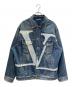 VALENTINO（ヴァレンティノ）の古着「Vロゴ オーバーサイズ デニムデニムジャケット/VLogo Oversized Denim Jacket」｜スカイブルー