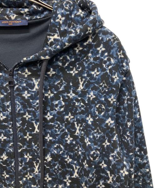 LOUIS VUITTON（ルイ ヴィトン）LOUIS VUITTON (ルイ ヴィトン) モノグラム ジップアップ パーカー ネイビー×ブラック サイズ:Mの古着・服飾アイテム