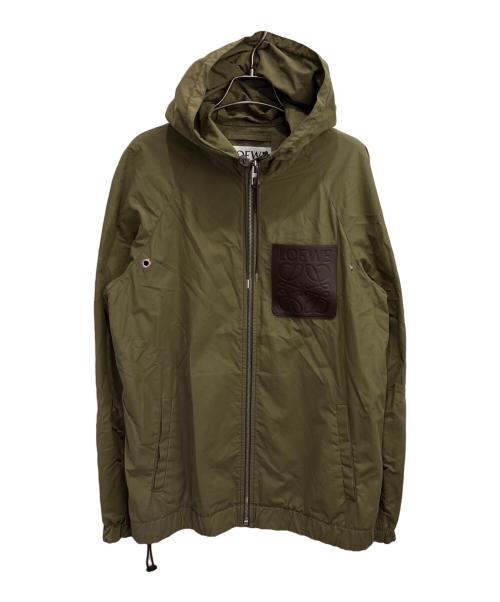 LOEWE（ロエベ）LOEWE (ロエベ) Zip Hood Jacket/アナグラム ジップ フード ジャケット カーキ サイズ:46の古着・服飾アイテム