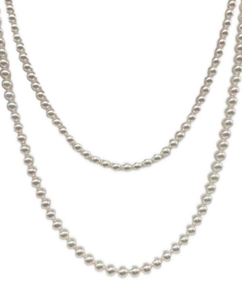 NO BRAND（ノーブランド）NO BRAND (ノーブランド) Two-Strand Long Pearl Necklace 2連ロングパールネックレスの古着・服飾アイテム
