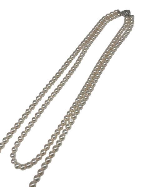 NO BRAND（ノーブランド）NO BRAND (ノーブランド) Two-Strand Long Pearl Necklace 2連ロングパールネックレスの古着・服飾アイテム