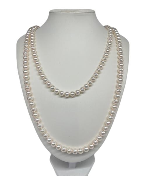 NO BRAND（ノーブランド）NO BRAND (ノーブランド) Two-Strand Long Pearl Necklace 2連ロングパールネックレスの古着・服飾アイテム