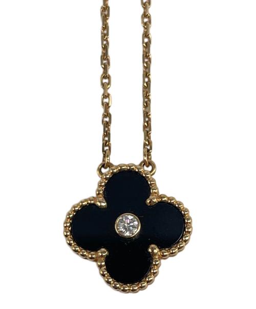 VAN CLEEF & ARPELS（ヴァンクリーフ＆アーペル）VAN CLEEF & ARPELS (ヴァンクリーフ＆アーペル) Vintage Alhambra Onyx Necklace ヴィンテージ アルハンブラ オニキス ネックレス サイズ:ヴィンテージの古着・服飾アイテム