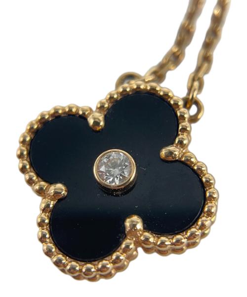 VAN CLEEF & ARPELS（ヴァンクリーフ＆アーペル）VAN CLEEF & ARPELS (ヴァンクリーフ＆アーペル) Vintage Alhambra Onyx Necklace ヴィンテージ アルハンブラ オニキス ネックレス サイズ:ヴィンテージの古着・服飾アイテム