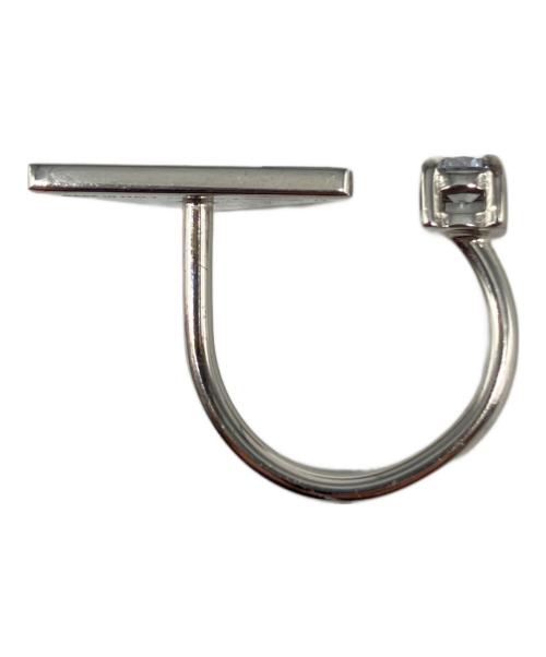 PRADA（プラダ）PRADA (プラダ) Triangle Plate Silver Ring トライアングルプレート シルバーリング ホワイト サイズ:13号の古着・服飾アイテム