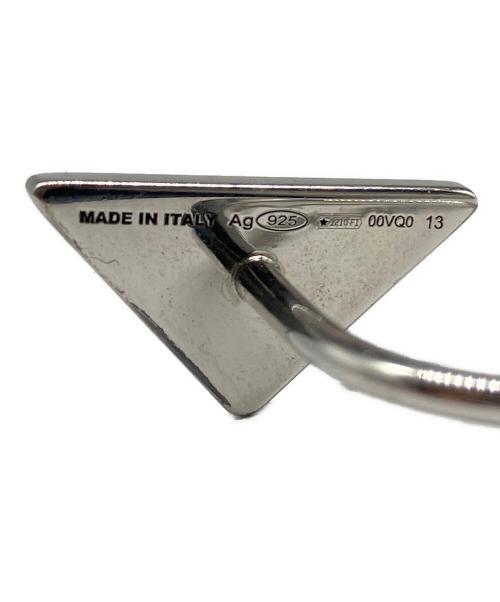 PRADA（プラダ）PRADA (プラダ) Triangle Plate Silver Ring トライアングルプレート シルバーリング ホワイト サイズ:13号の古着・服飾アイテム