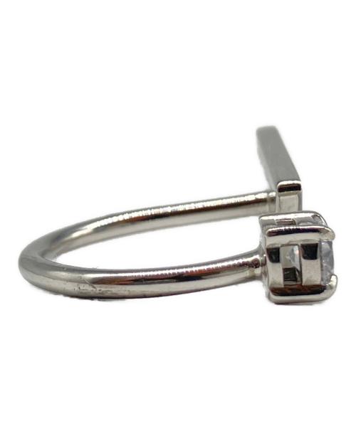 PRADA（プラダ）PRADA (プラダ) Triangle Plate Silver Ring トライアングルプレート シルバーリング ホワイト サイズ:13号の古着・服飾アイテム