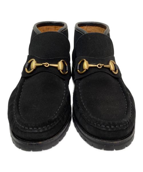 GUCCI（グッチ）GUCCI (グッチ) ホースビット ショートブーツ ブラック サイズ:36の古着・服飾アイテム
