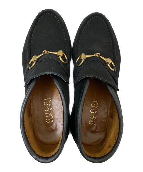 GUCCI（グッチ）GUCCI (グッチ) ホースビット ショートブーツ ブラック サイズ:36の古着・服飾アイテム