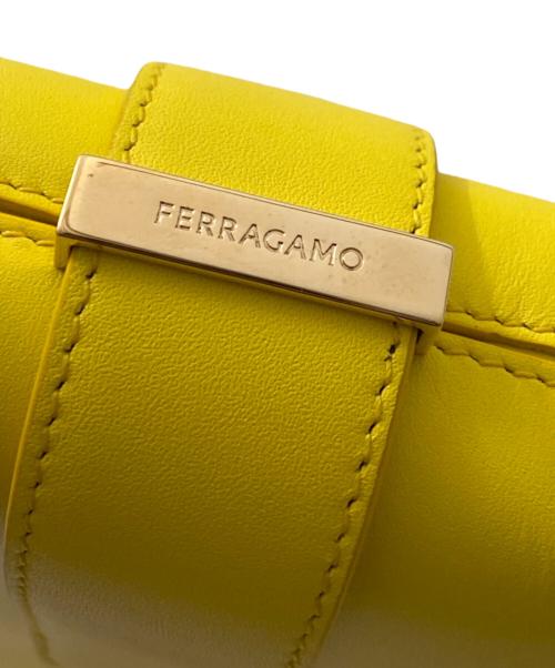 Salvatore Ferragamo（サルヴァトーレ フェラガモ）Salvatore Ferragamo (サルヴァトーレ フェラガモ) レザーハンドバッグ イエローの古着・服飾アイテム