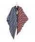 Salvatore Ferragamo（サルヴァトーレ フェラガモ）の古着「ストライプ ニット ポンチョ Striped Knit Poncho/0757159」｜ブルー×レッド