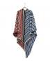 Salvatore Ferragamo (サルヴァトーレ フェラガモ) ストライプ ニット ポンチョ Striped Knit Poncho/0757159 ブルー×レッド サイズ:FREE：22000円