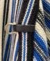 中古・古着 Salvatore Ferragamo (サルヴァトーレ フェラガモ) ストライプ ニット ポンチョ Striped Knit Poncho/0757159 ブルー×レッド サイズ:FREE：22000円
