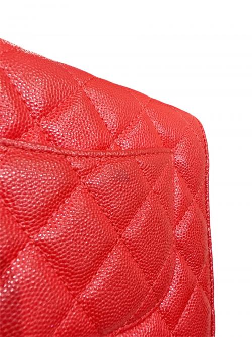 CHANEL（シャネル）CHANEL (シャネル) キャビアスキンチェーンウォレット ピンク サイズ:-の古着・服飾アイテム