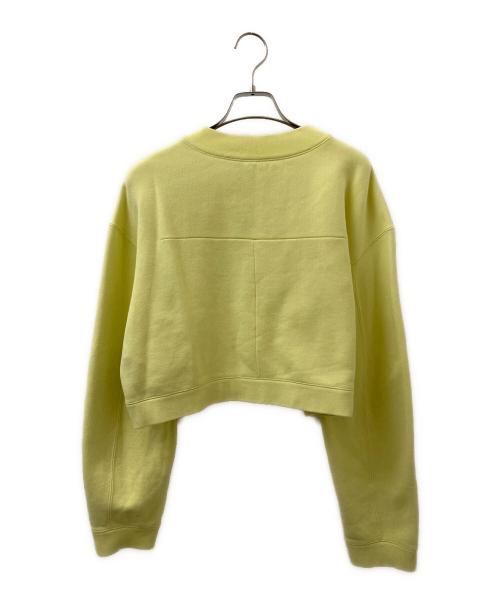 ALEXANDER WANG（アレキサンダー・ワン）ALEXANDER WANG (アレキサンダー・ワン) ショート丈スウェット イエロー サイズ:Sの古着・服飾アイテム