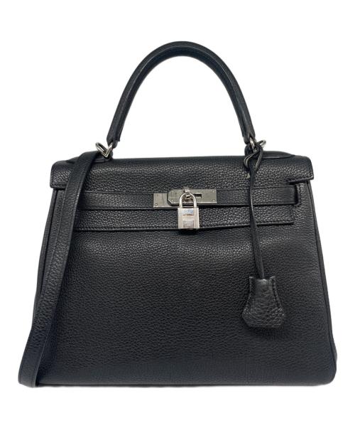 HERMES（エルメス）HERMES (エルメス) ケリー32 内縫い/シルバー金具/□M刻印/2009年製造/ショルダーバッグ/ハンドバッグ/Kelly 32 Retourne ブラック サイズ:32の古着・服飾アイテム
