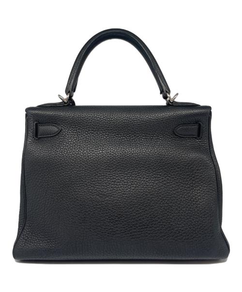 HERMES（エルメス）HERMES (エルメス) ケリー32 内縫い/シルバー金具/□M刻印/2009年製造/ショルダーバッグ/ハンドバッグ/Kelly 32 Retourne ブラック サイズ:32の古着・服飾アイテム