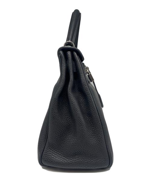 HERMES（エルメス）HERMES (エルメス) ケリー32 内縫い/シルバー金具/□M刻印/2009年製造/ショルダーバッグ/ハンドバッグ/Kelly 32 Retourne ブラック サイズ:32の古着・服飾アイテム