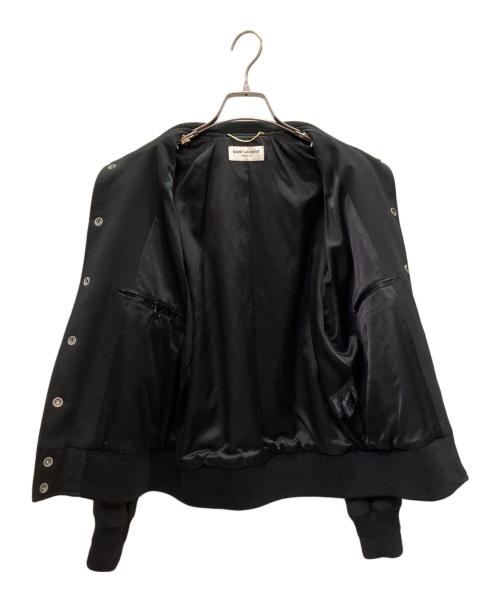 Saint Laurent Paris（サンローランパリ）Saint Laurent Paris (サンローランパリ) 装飾ブルゾン ブラック サイズ:36の古着・服飾アイテム