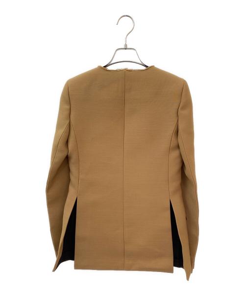 BOTTEGA VENETA（ボッテガベネタ）BOTTEGA VENETA (ボッテガベネタ) ノーカラージャケット ブラウン サイズ:36の古着・服飾アイテム