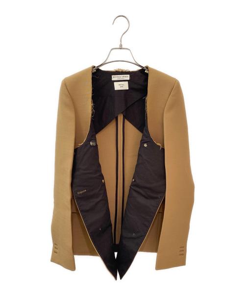 BOTTEGA VENETA（ボッテガベネタ）BOTTEGA VENETA (ボッテガベネタ) ノーカラージャケット ブラウン サイズ:36の古着・服飾アイテム