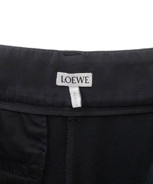 LOEWE（ロエベ）LOEWE (ロエベ) ハイウエスト ワンタック ワイドパンツ ブラック サイズ:Sの古着・服飾アイテム