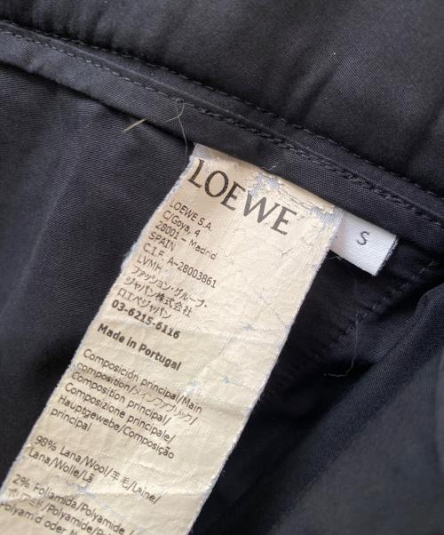 LOEWE（ロエベ）LOEWE (ロエベ) ハイウエスト ワンタック ワイドパンツ ブラック サイズ:Sの古着・服飾アイテム