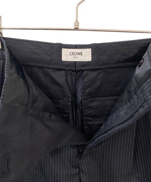 CELINE（セリーヌ）CELINE (セリーヌ) ストライプショートパンツ ブラック サイズ:38の古着・服飾アイテム