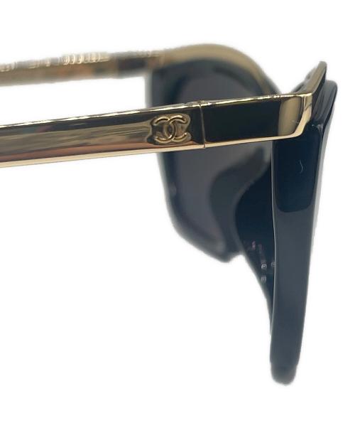 CHANEL（シャネル）CHANEL (シャネル) Cat-Eye Sunglasses トータスシェルキャッツアイ シェイプ サングラス ブラック サイズ:ユニセックスの古着・服飾アイテム