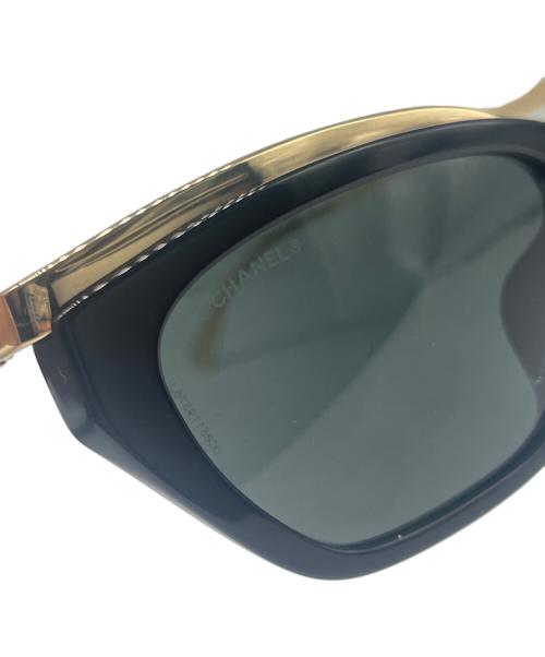 CHANEL（シャネル）CHANEL (シャネル) Cat-Eye Sunglasses トータスシェルキャッツアイ シェイプ サングラス ブラック サイズ:ユニセックスの古着・服飾アイテム