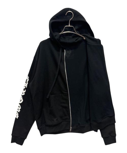 CHROME HEARTS（クロムハーツ）CHROME HEARTS (クロムハーツ) Vertical Logo Fleece Zip Up Hoodie ブラック サイズ:Lの古着・服飾アイテム
