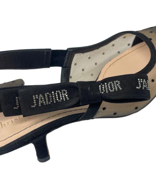 Christian Dior（クリスチャン ディオール）Christian Dior (クリスチャン ディオール) スリングバック・パンプス ブラック サイズ:37 Dの古着・服飾アイテム