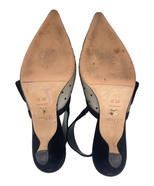 Christian Dior（クリスチャン ディオール）Christian Dior (クリスチャン ディオール) スリングバック・パンプス ブラック サイズ:37 Dの古着・服飾アイテム