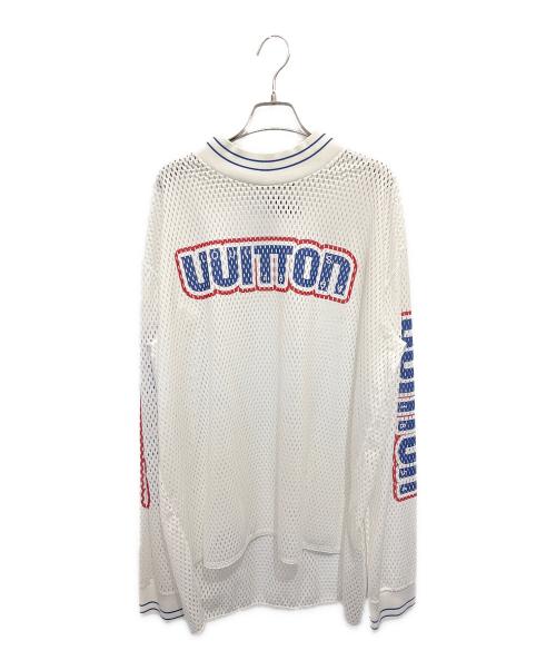 LOUIS VUITTON（ルイ ヴィトン）LOUIS VUITTON (ルイ ヴィトン) LVグラフィックメッシュロングスリーブTシャツ / グラフィックメッシュ長袖カットソー ホワイト サイズ:XXLの古着・服飾アイテム