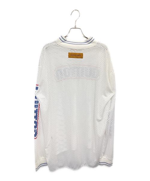 LOUIS VUITTON（ルイ ヴィトン）LOUIS VUITTON (ルイ ヴィトン) LVグラフィックメッシュロングスリーブTシャツ / グラフィックメッシュ長袖カットソー ホワイト サイズ:XXLの古着・服飾アイテム