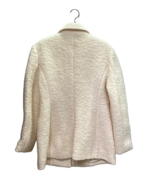 KUME（クメ）KUME (クメ) Alpaca Boucle Midi Jacket/アルパカ混2Bジャケット アイボリー サイズ:Mの古着・服飾アイテム