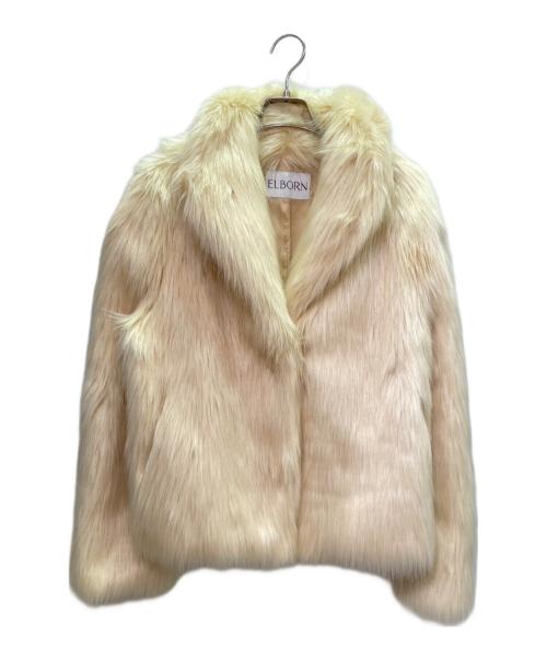 ELBORN（エルボルン）ELBORN (エルボルン) エコファーコート Eco Fur Coat/ELCFFW-OT014 ベージュ サイズ:34の古着・服飾アイテム