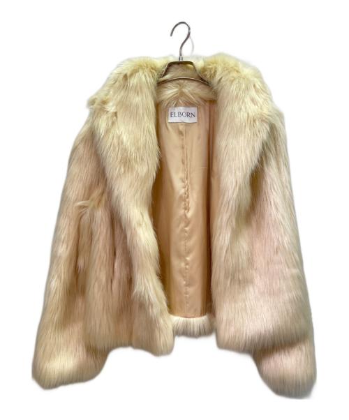 ELBORN（エルボルン）ELBORN (エルボルン) エコファーコート Eco Fur Coat/ELCFFW-OT014 ベージュ サイズ:34の古着・服飾アイテム