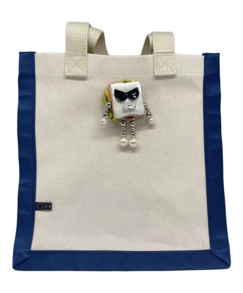 LUDLOW（ラドロー）LUDLOW (ラドロー) キャンバストートバッグ（サンドウィッチ） アイボリーの古着・服飾アイテム